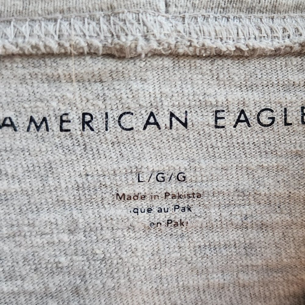 American Eagle Outfitters Striped Hooded Pullover Sweatshirt Size Large - Picture 6 of 13